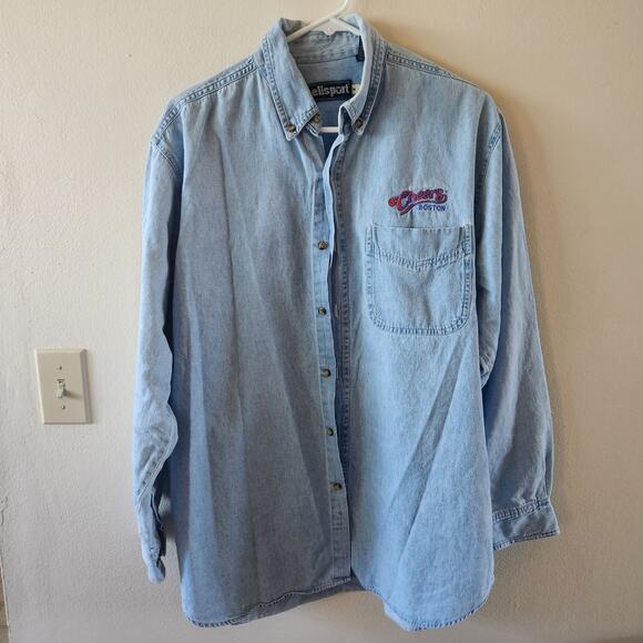 Vintage denim Cheer's Boston shirt size Medium - Picture 1 of 3